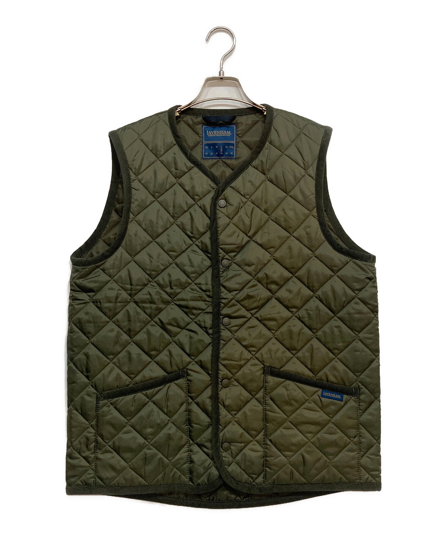 中古・古着通販】LAVENHAM (ラベンハム) キルティング ベスト オリーブ