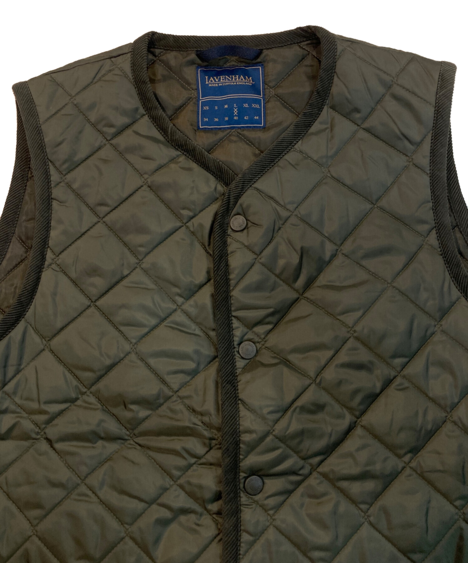 中古・古着通販】LAVENHAM (ラベンハム) キルティング ベスト オリーブ