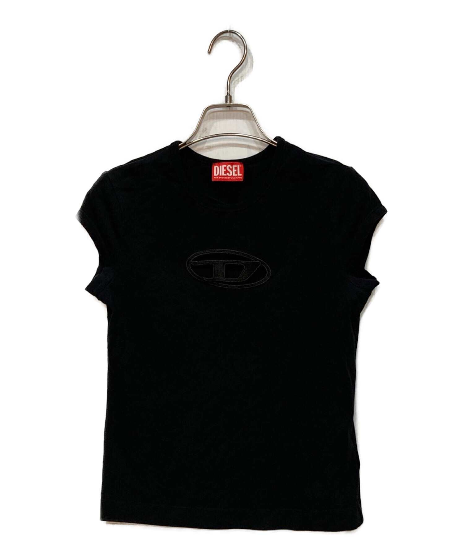 ディーゼル Diesel T-Angie Peekaboo Logo T-Shirt Black 人気