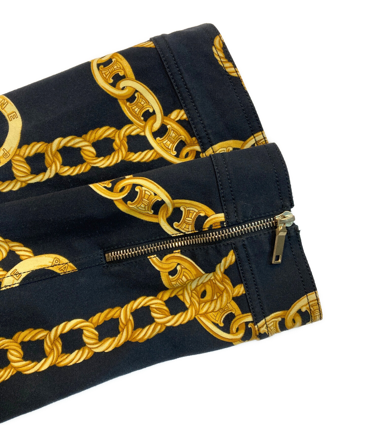 【美品】CELINE　セリーヌ　ジャケット　ショートコート　マカダムチェーン 中古・古着通販】CELINE (セリーヌ) マカダム チェーン プリント