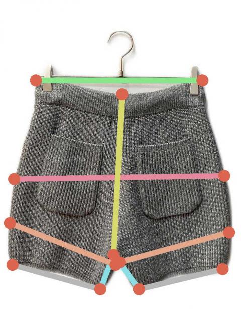 中古・古着通販】CLANE (クラネ) KNIT SHORT PANTS グレー サイズ:1