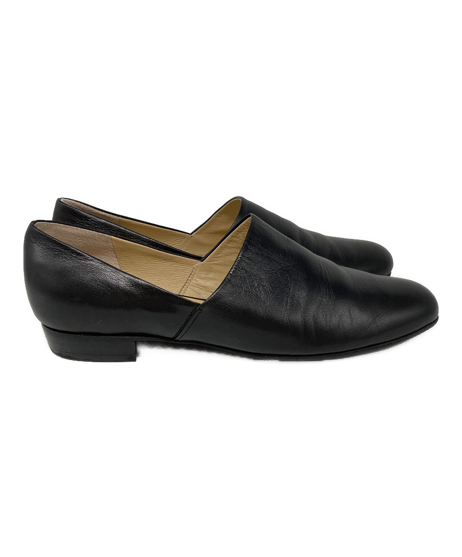 中古・古着通販】CLANE (クラネ) SIDE CUT STACKED HEEL FLAT SHOES 中古・古着通販】CLANE (クラネ) SIDE CUT STACKED HEEL FLAT SHOES