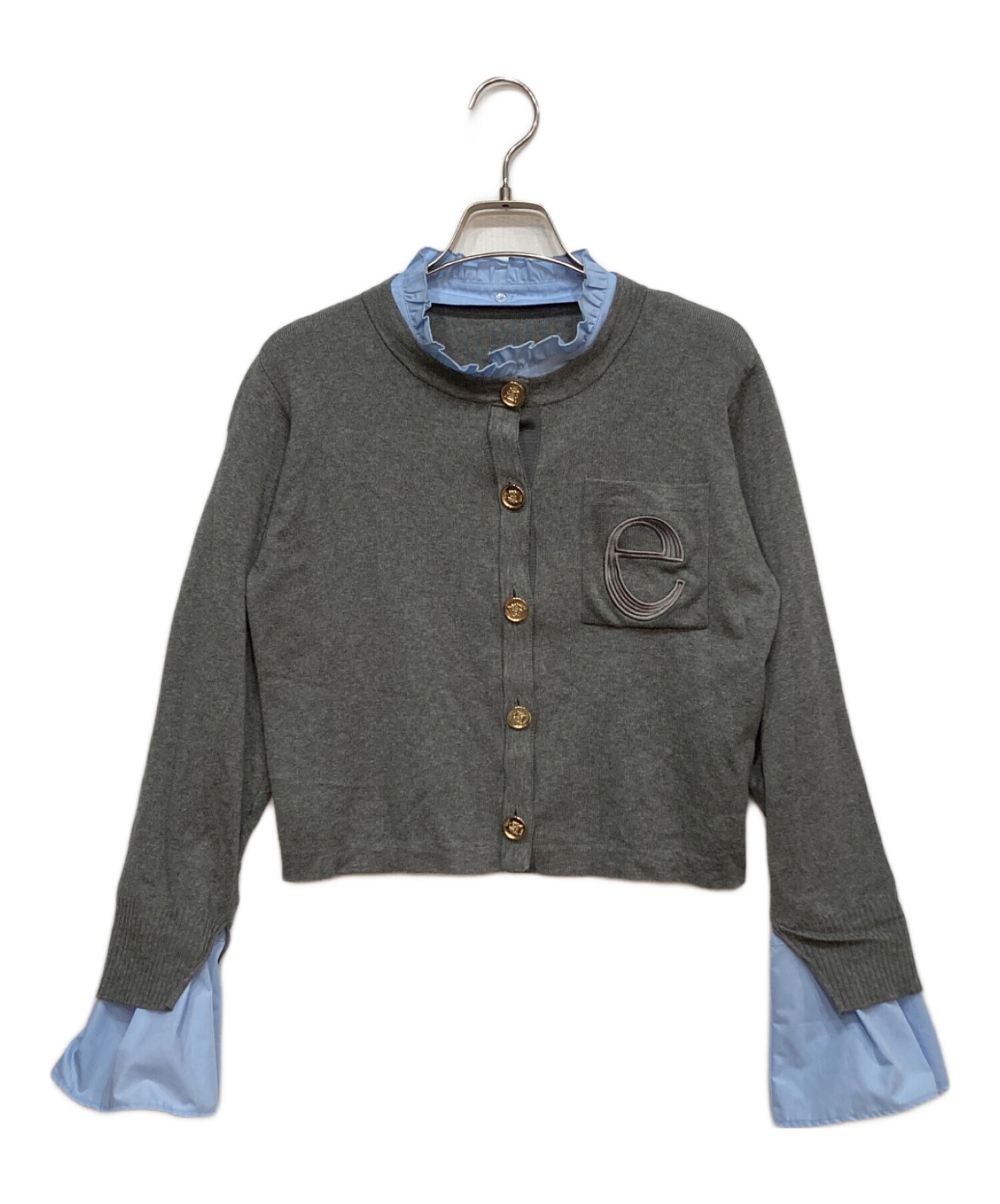 EIMY ISTOIRE ダークグレー カーディガン 中古・古着通販】eimy istoire (エイミーイストワール) Attached