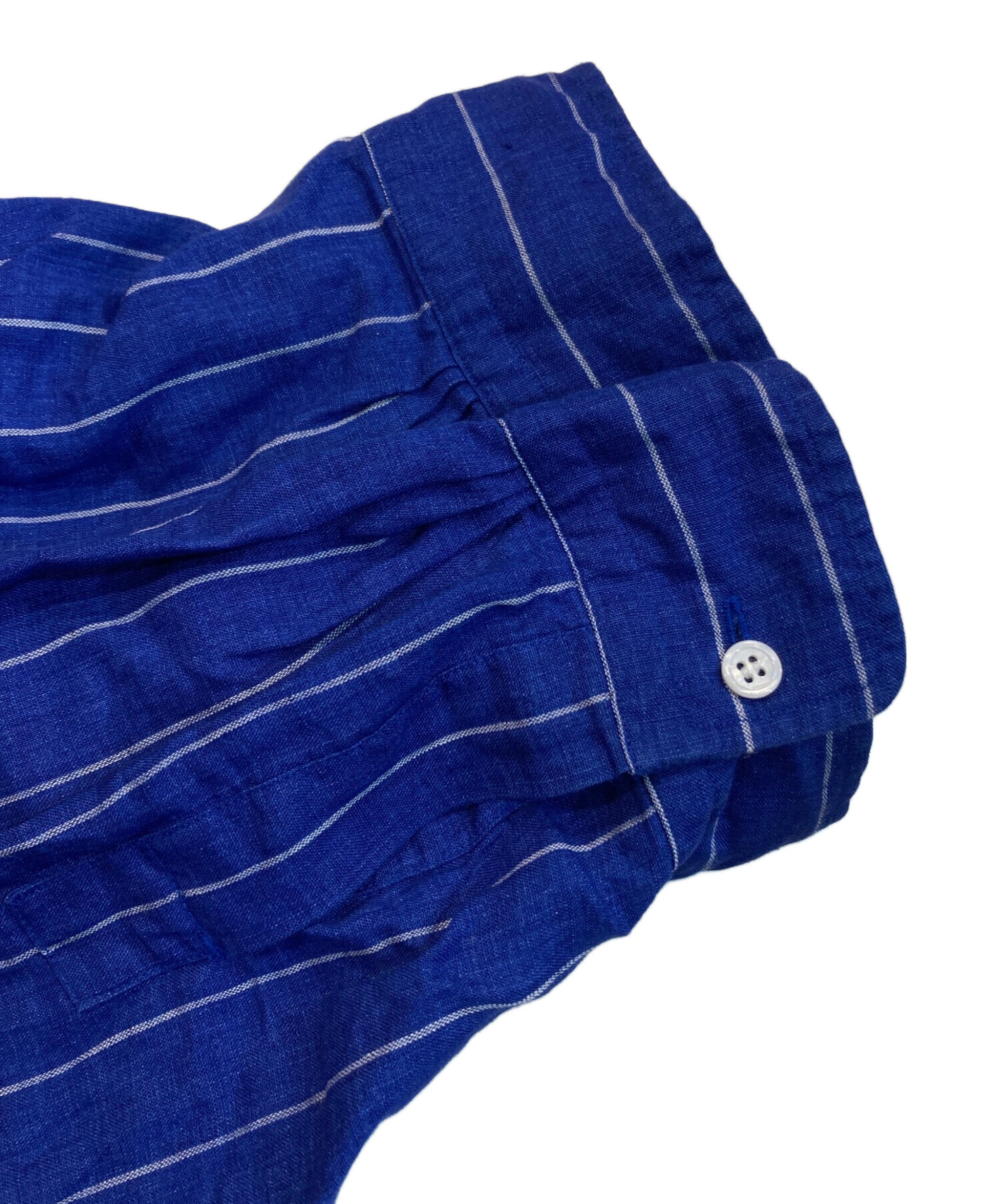 中古・古着通販】DRAWER (ドゥロワー) ストライプ スタンドシャツ