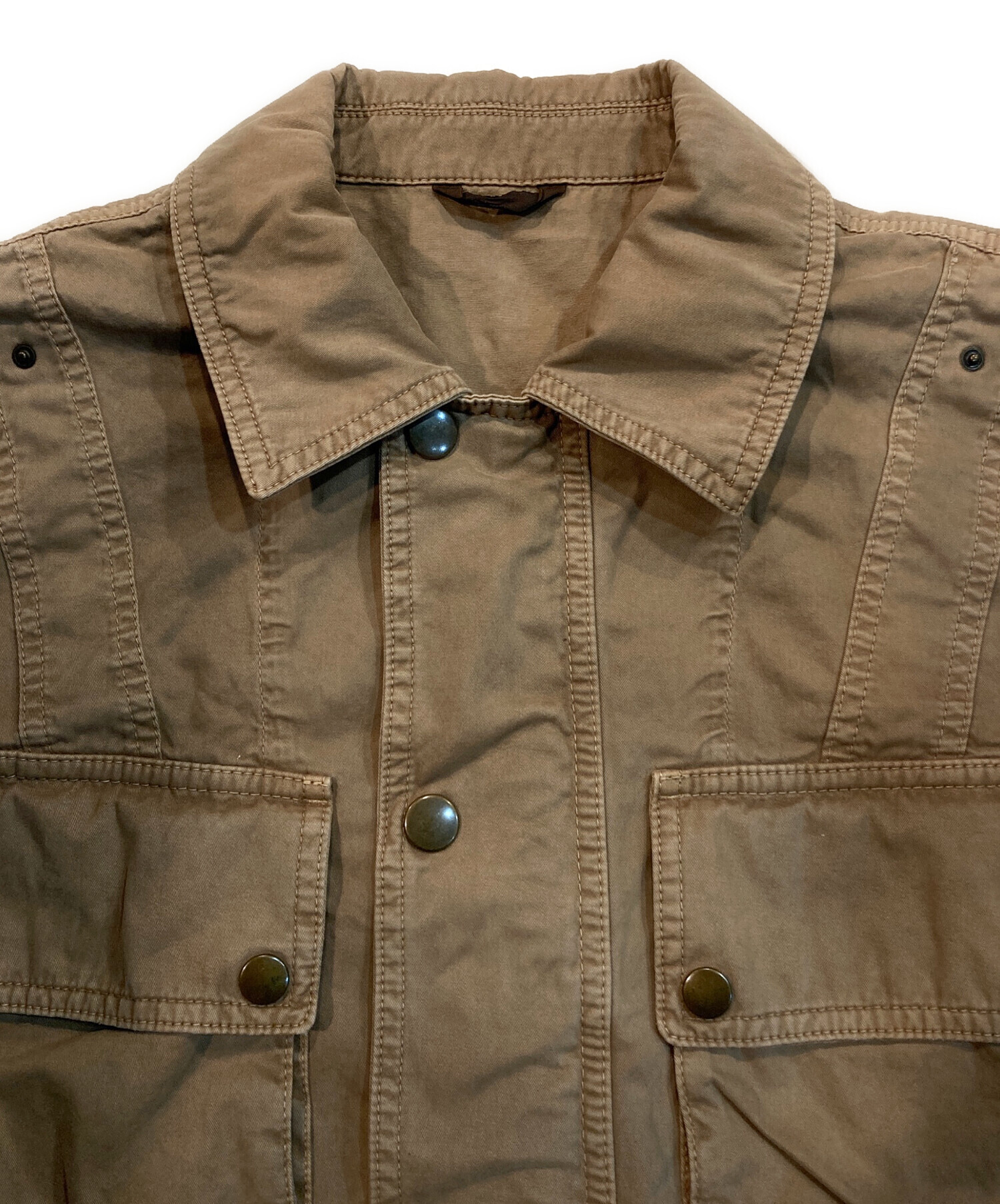 メンズ BELSTAFF ベージュ ミリタリージャケット Mサイズ