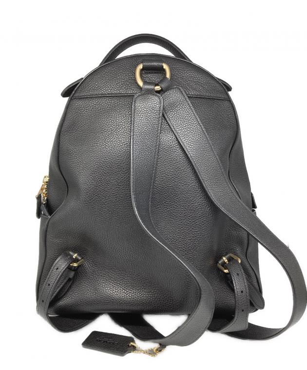 中古・古着通販】COACH (コーチ) ターンロックレザーリュック ブラック