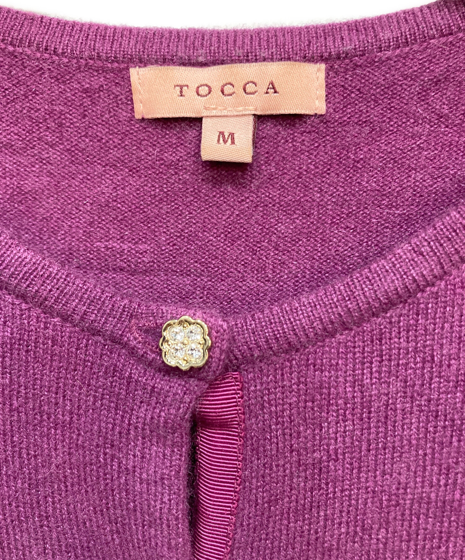 中古・古着通販】TOCCA (トッカ) カシミヤカーディガン パープル