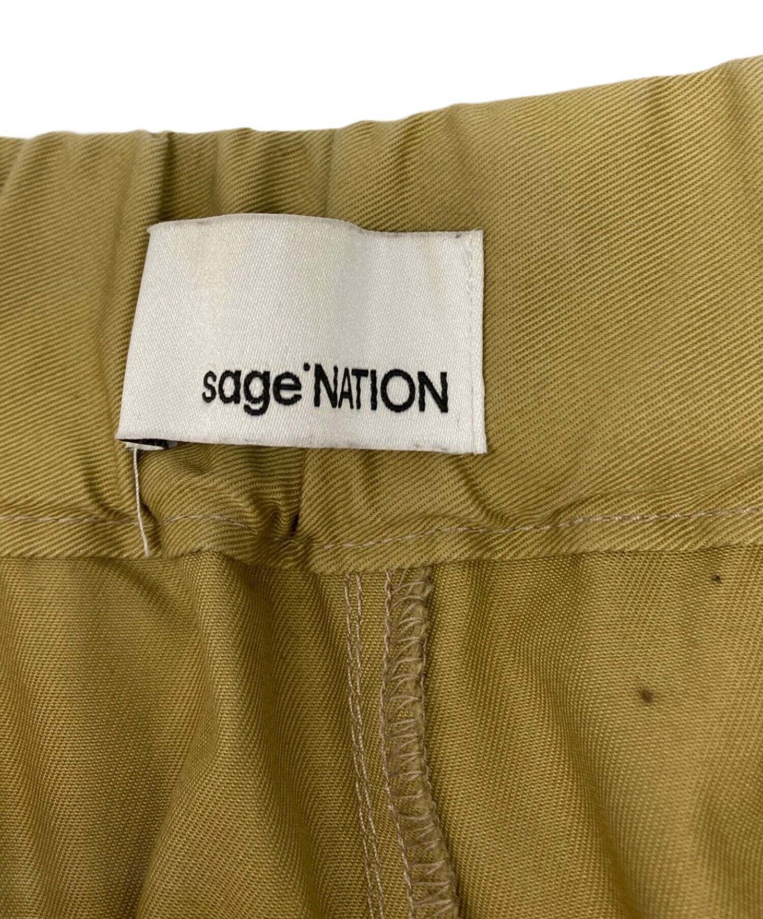 【美品】sage.nation fossil trouse カーキ　フランス製 sage NATION 】 ▽ FOSSIL JACKET ▽ FOSSIL TROUSERS #sagenation @_