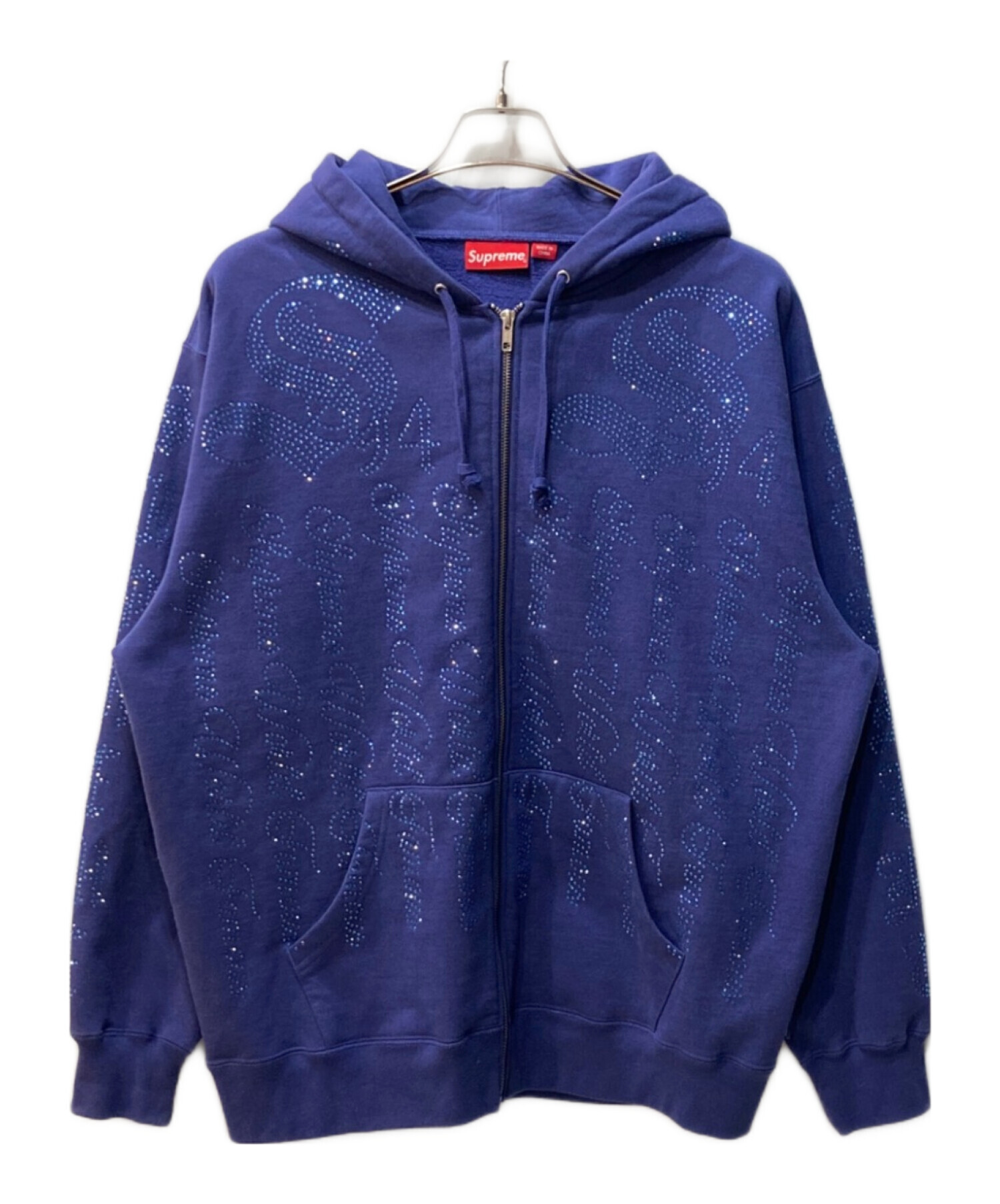 中古・古着通販】SUPREME (シュプリーム) Rhinestone Zip Up Hooded