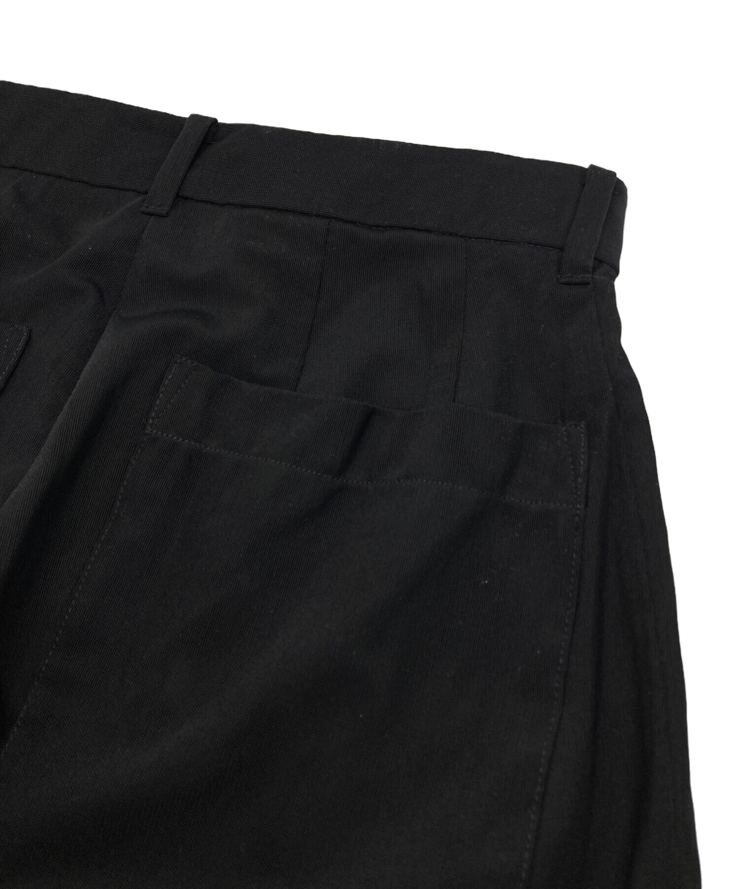 中古・古着通販】CLANE (クラネ) シアー タック パンツ ブラック