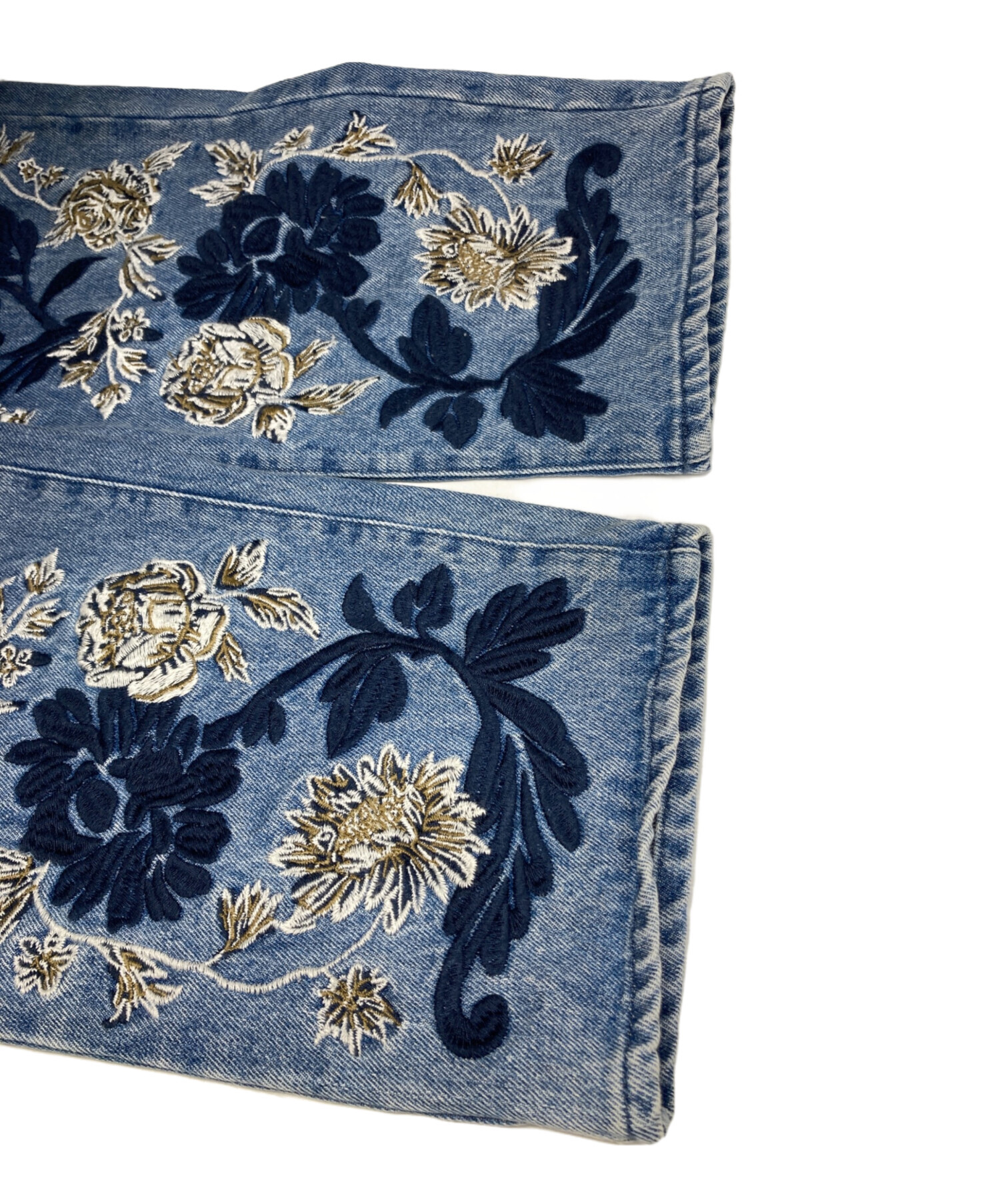 中古・古着通販】CLANE (クラネ) FLOWER EMBROIDERY PANTS インディゴ