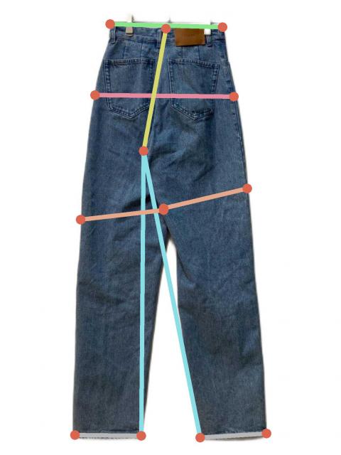 中古・古着通販】CLANE (クラネ) FLOWER EMBROIDERY PANTS インディゴ