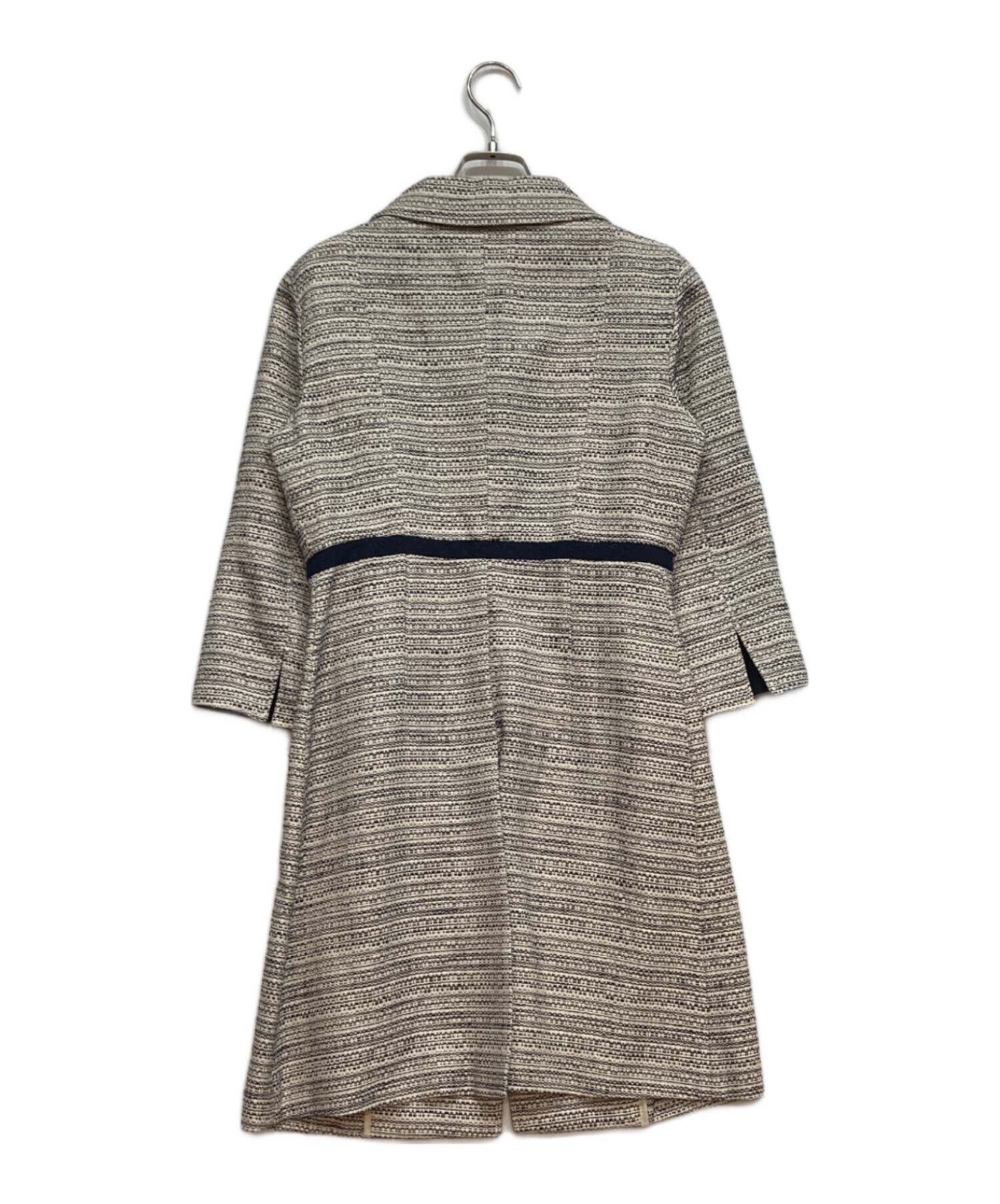 中古・古着通販】MaxMara (マックスマーラ) ツイード コート ネイビー 