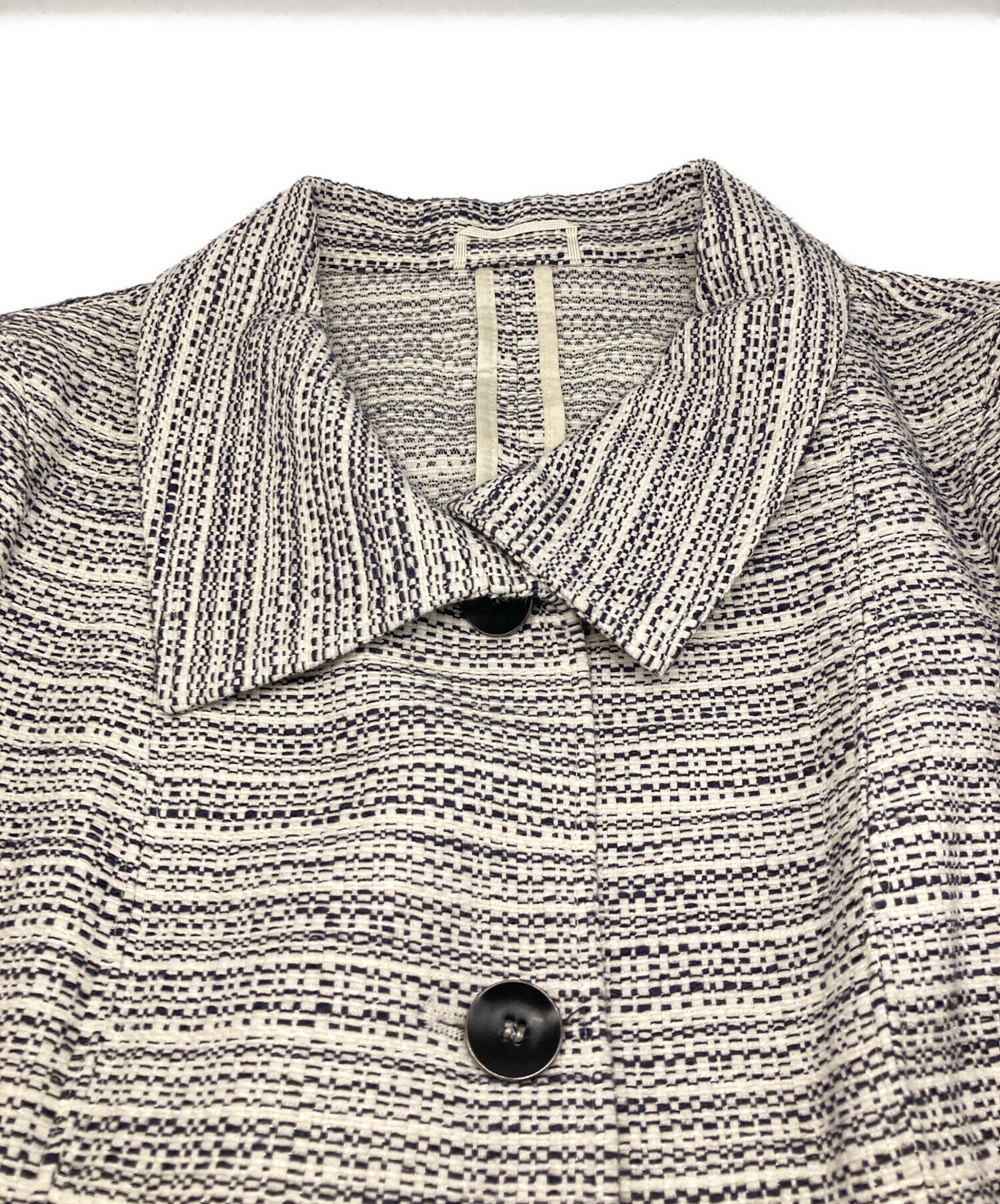 中古・古着通販】MaxMara (マックスマーラ) ツイード コート ネイビー 