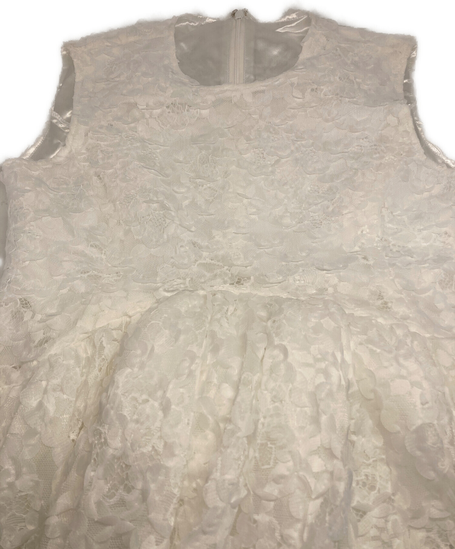 中古・古着通販】Acka. (エーシーケーエー) Puff Sleeve Lace Dress