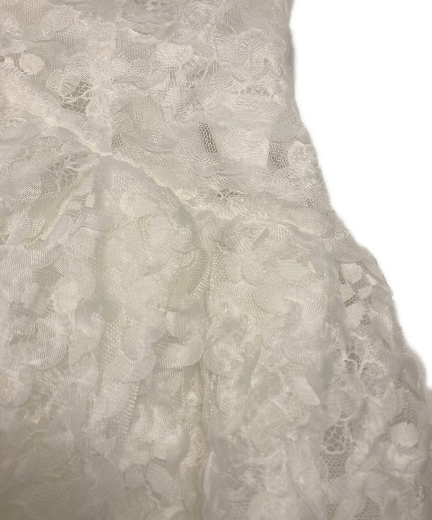 中古・古着通販】Acka. (エーシーケーエー) Puff Sleeve Lace Dress