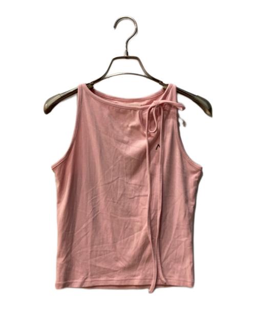 中古・古着通販】ANDMARY (アンドマリー) Ellie ribbon tops ピンク