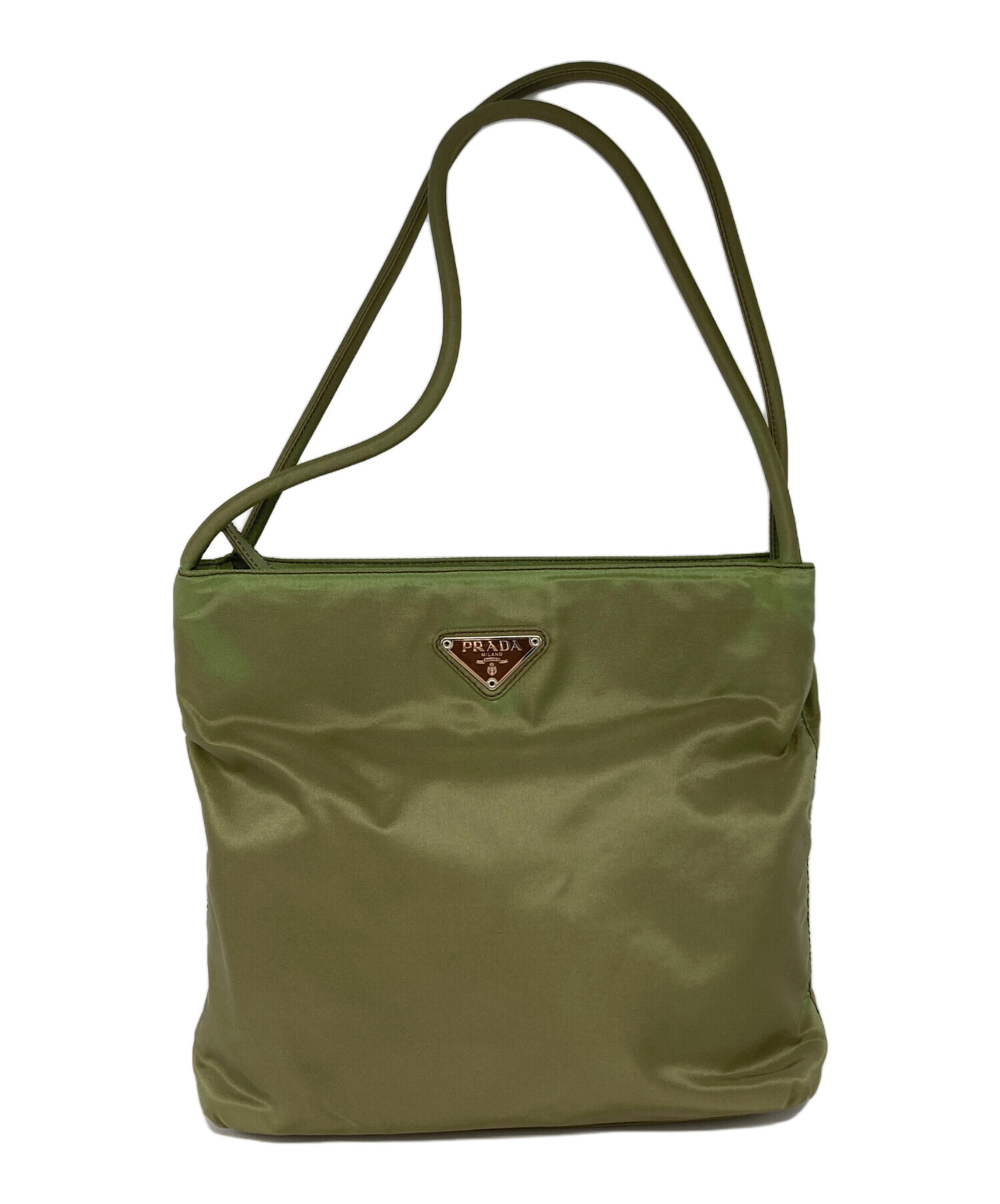 中古・古着通販】PRADA (プラダ) ナイロンハンドバッグ グリーン