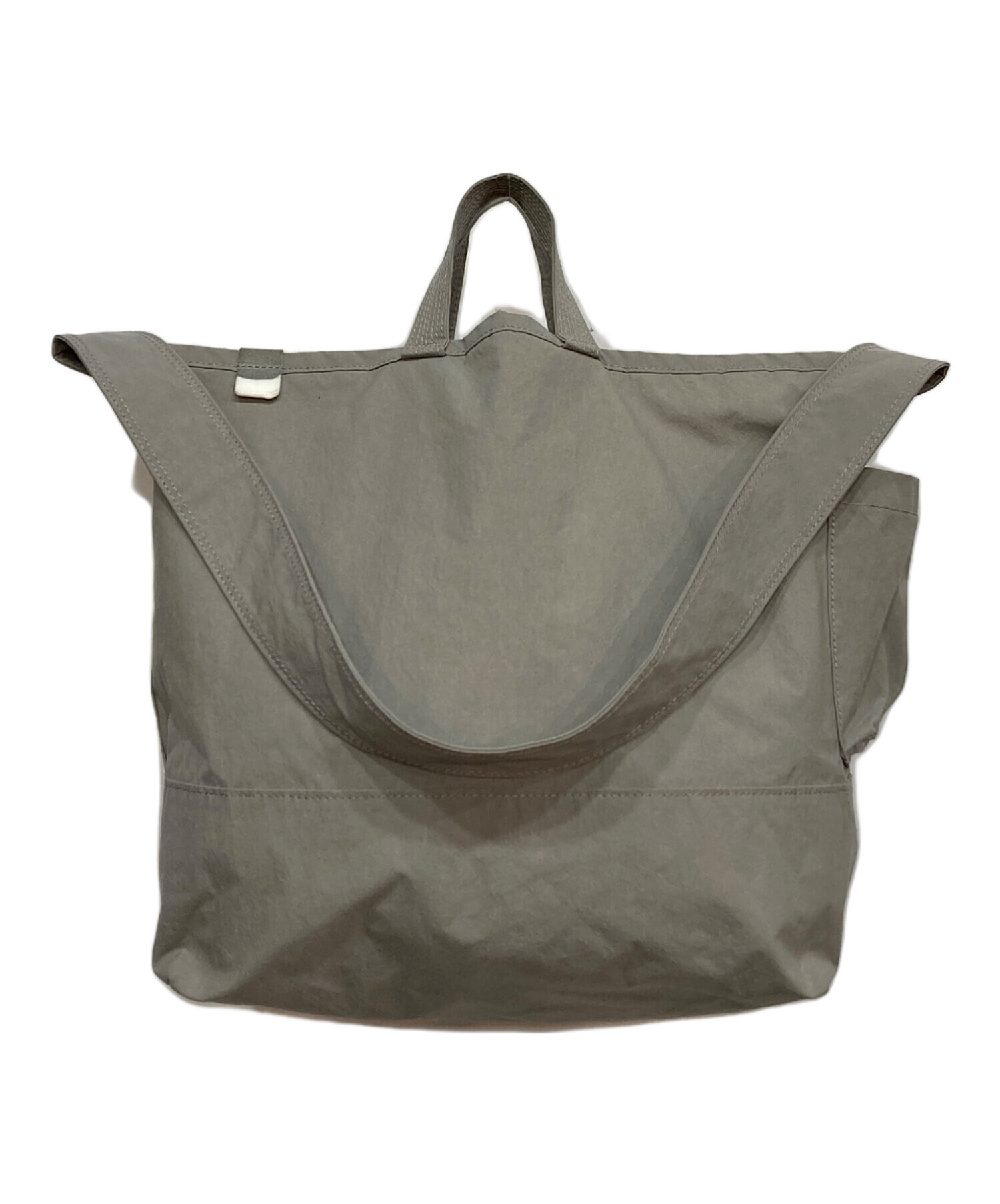 中古・古着通販】ANUNFOLD (アヌンフォルド) SIDE POCKET TOTE グレー