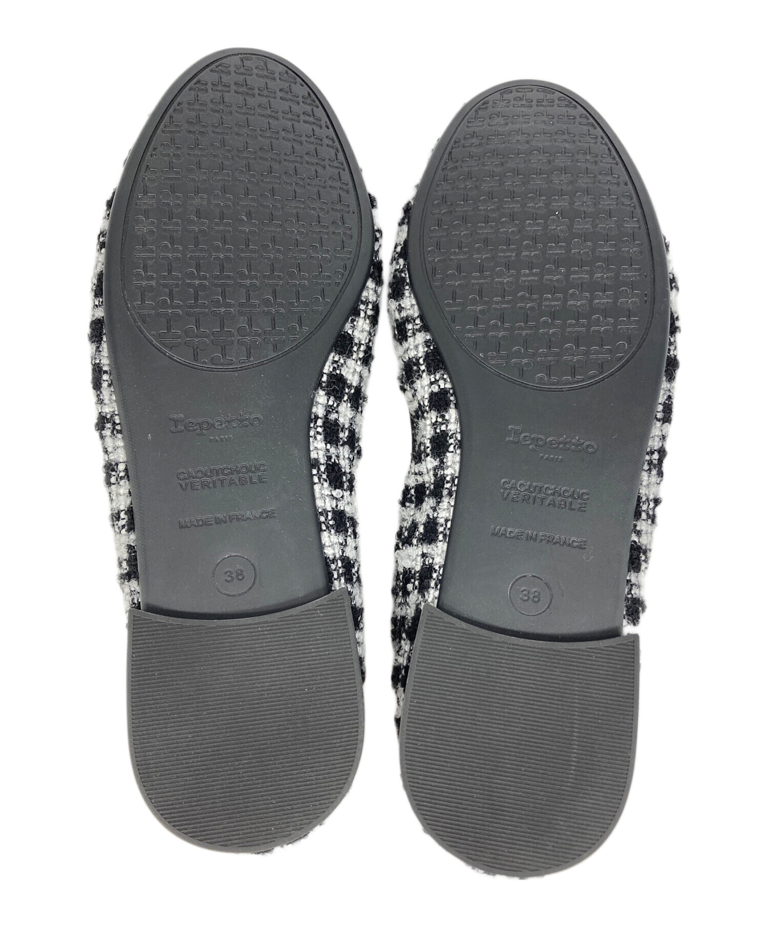 中古・古着通販】repetto (レペット) バレエシューズ ブラック×グレー 
