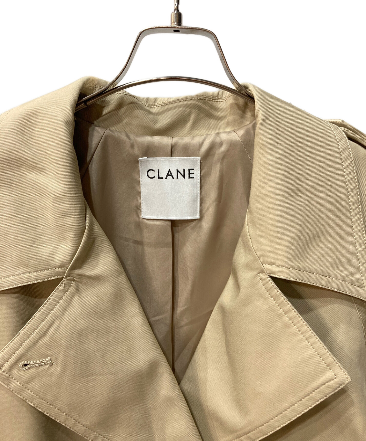 中古・古着通販】CLANE (クラネ) OVER SHORT TRENCH COAT ベージュ