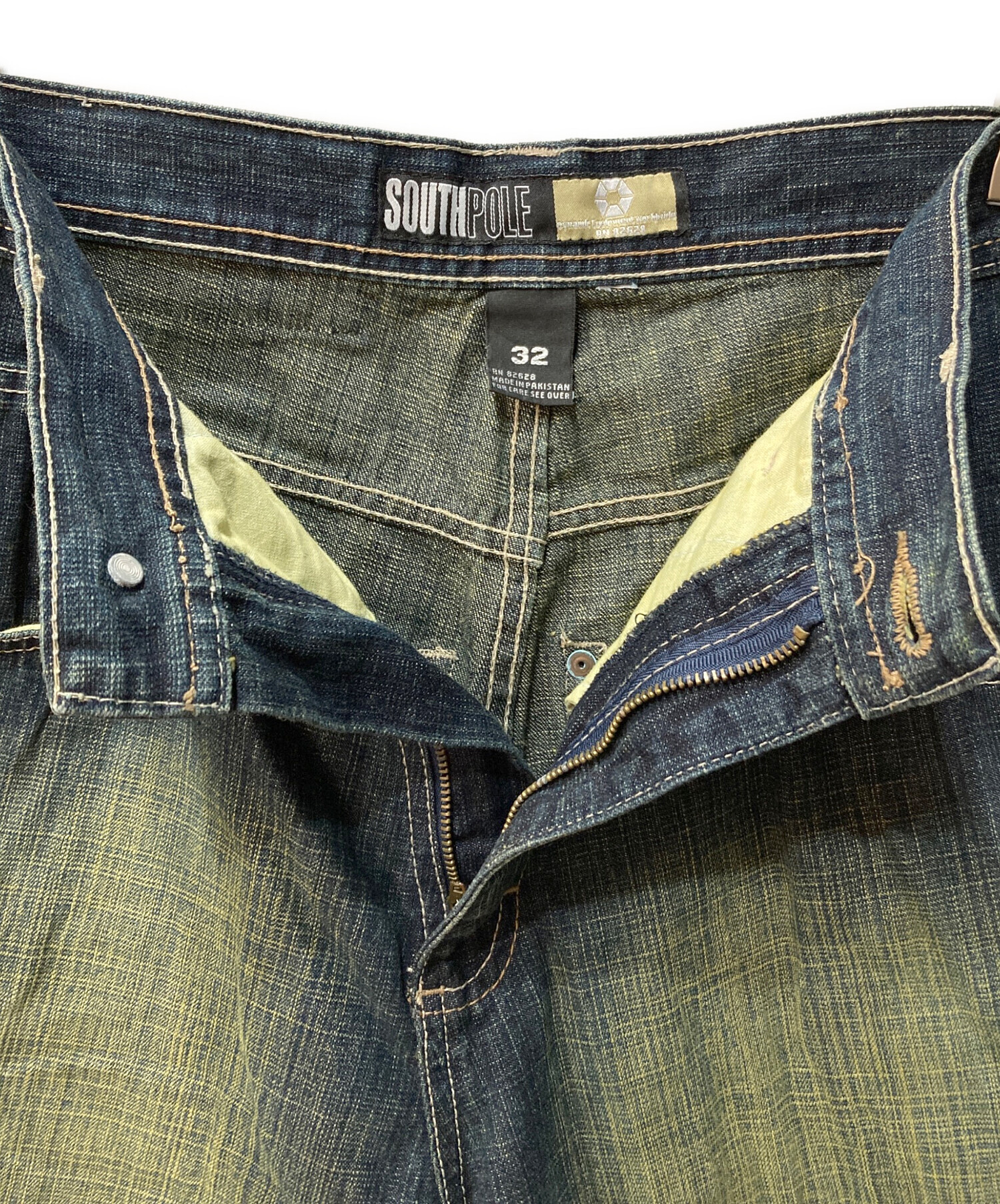 【SOUTHPOLE 】デニムパンツ　greeny w38 中古・古着通販】SOUTHPOLE (サウスポール) ウォッシュ加工ワイド