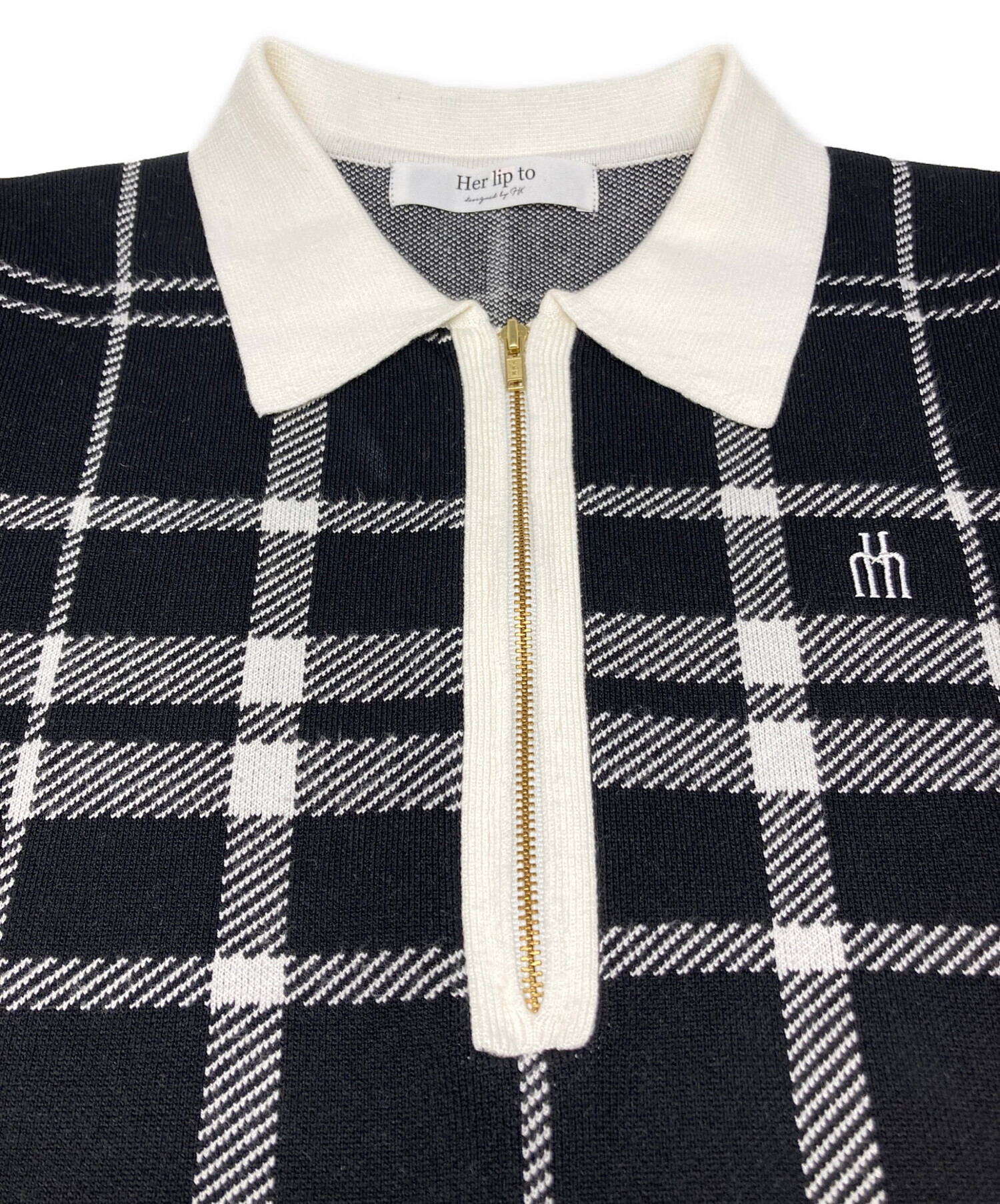 中古・古着通販】HER LIP TO (ハーリップトゥ) Trois Logo Knit Mini