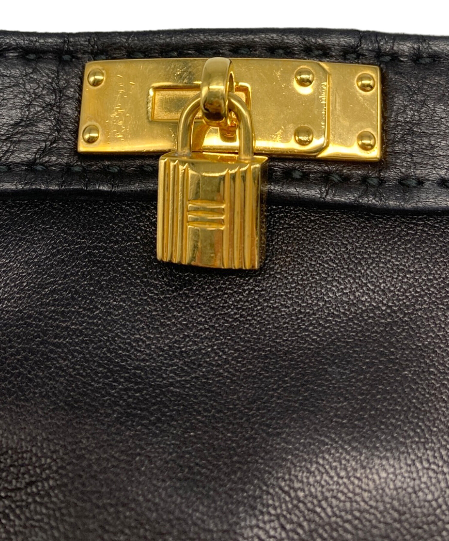 中古・古着通販】HERMES (エルメス) ケリー装飾レザーグローブ