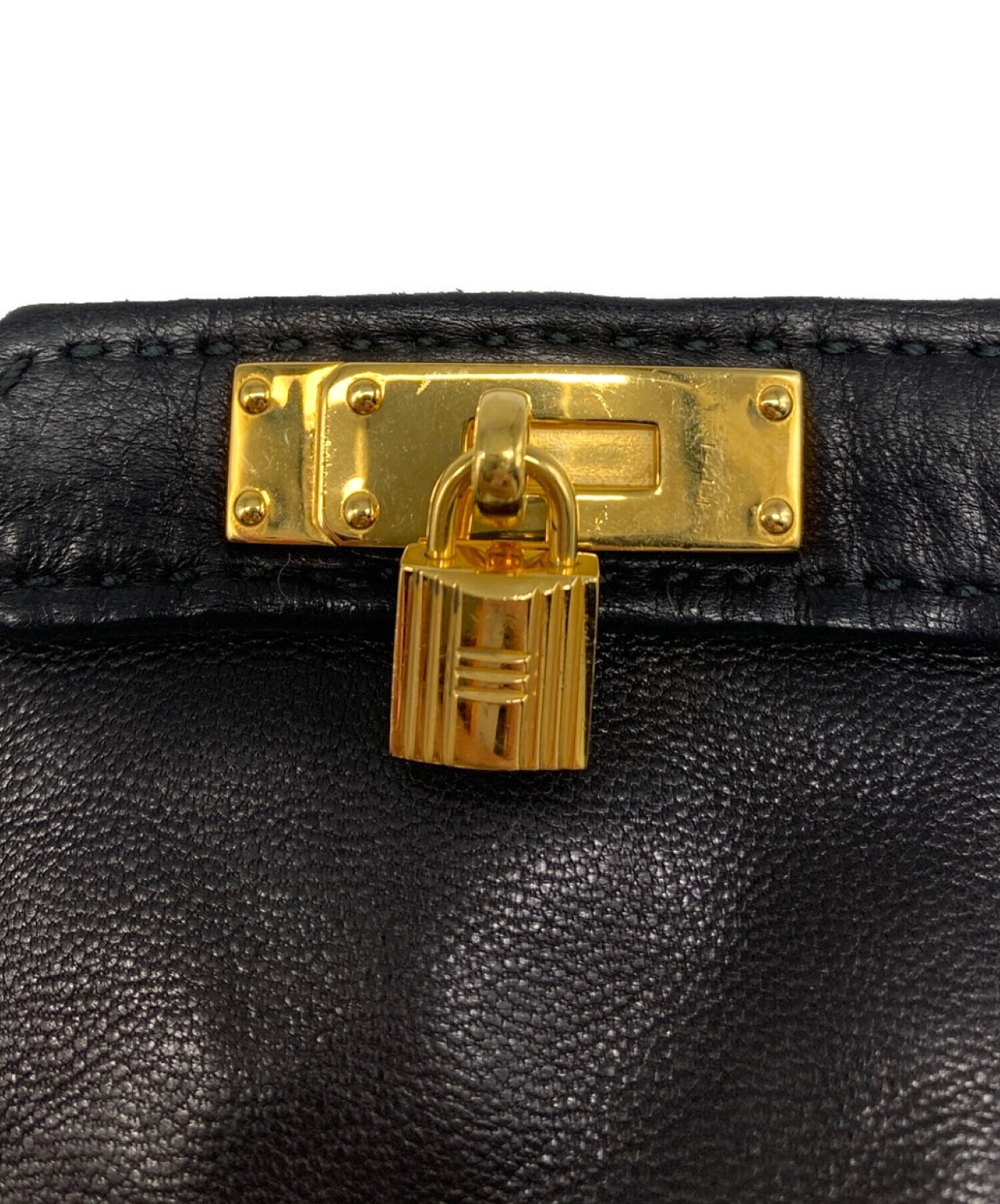 中古・古着通販】HERMES (エルメス) ケリー装飾レザーグローブ