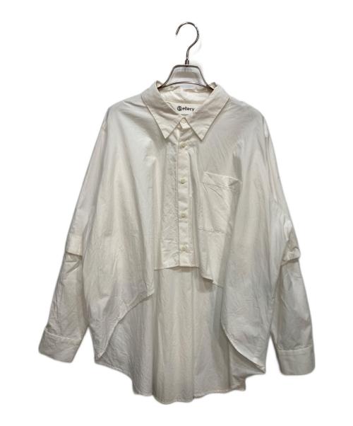 希少！美品★＆ellecyの面シャツ☆Mサイズ★エルシー 中古・古着通販】&ellecy (アンドエルシー) 長袖シャツ ホワイト