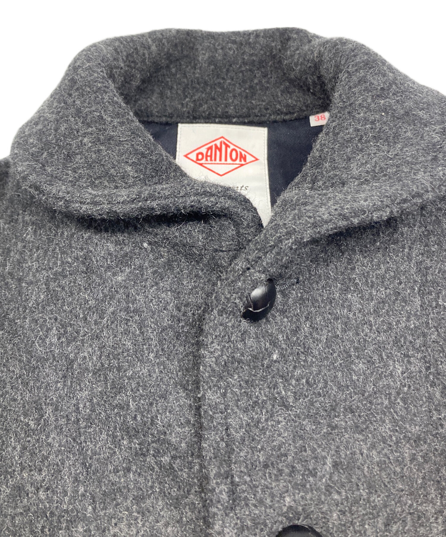 DANTON モッサー丸えりジャケット グリーンチェック 中古・古着通販】DANTON (ダントン) モッサー丸えりジャケット グレー