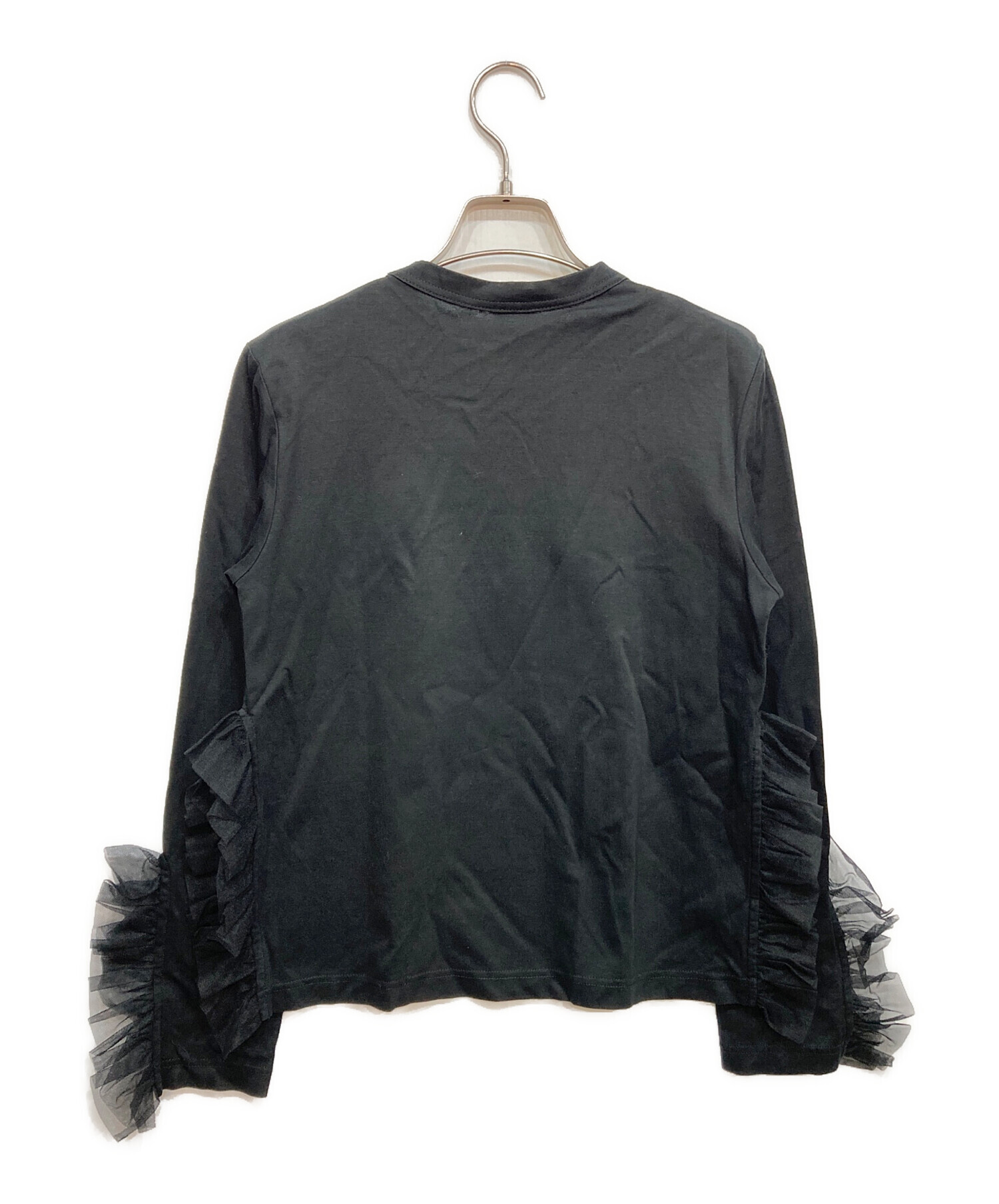 noir kei ninomiya フリル付き長袖トップス XS 黒 中古・古着通販】noir kei ninomiya (ノワール ケイ ニノミヤ) ロング