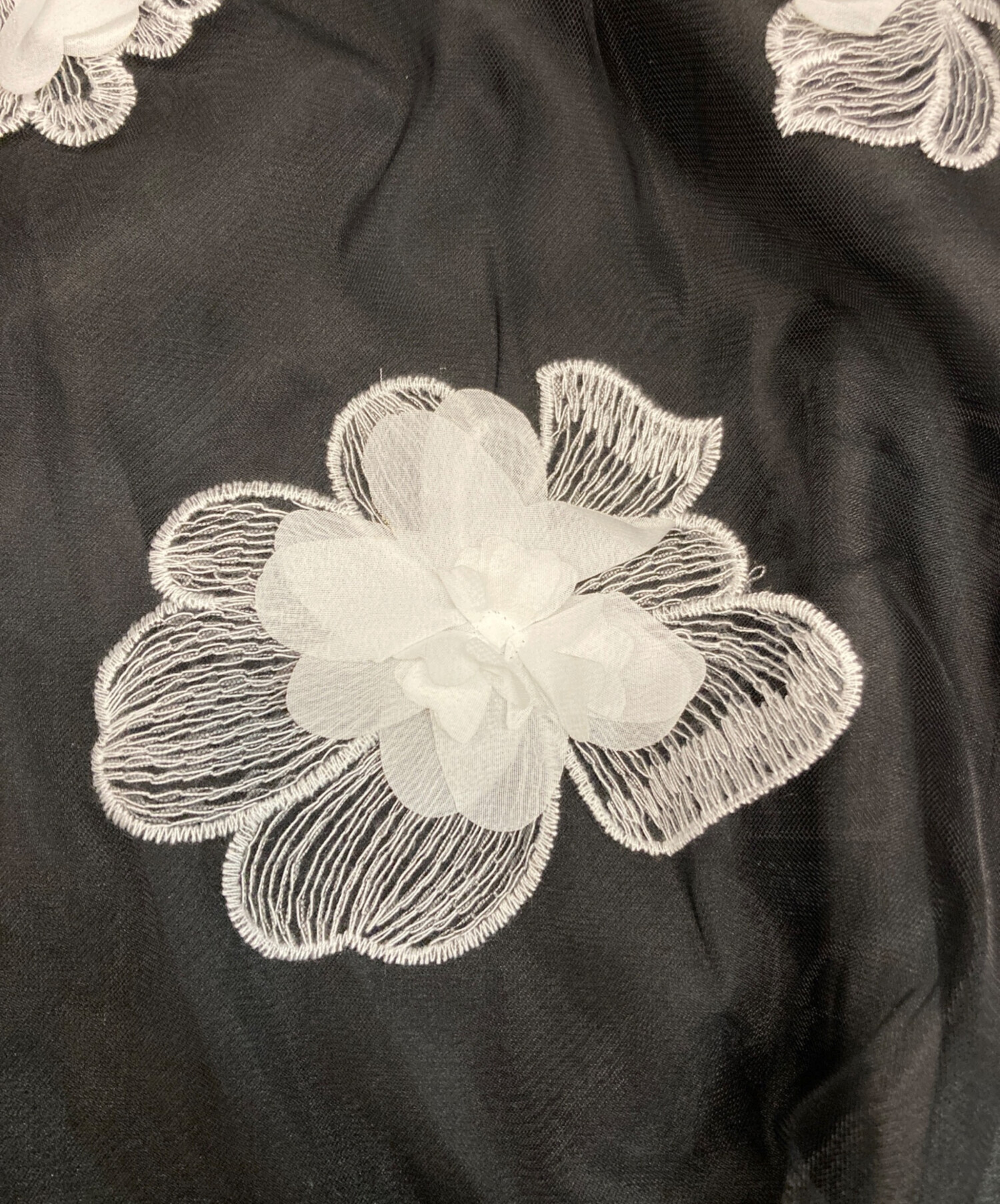 中古・古着通販】acka (エーシーケーエー) floral long dress ブラック 