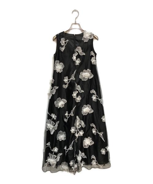 中古・古着通販】acka (エーシーケーエー) floral long dress ブラック