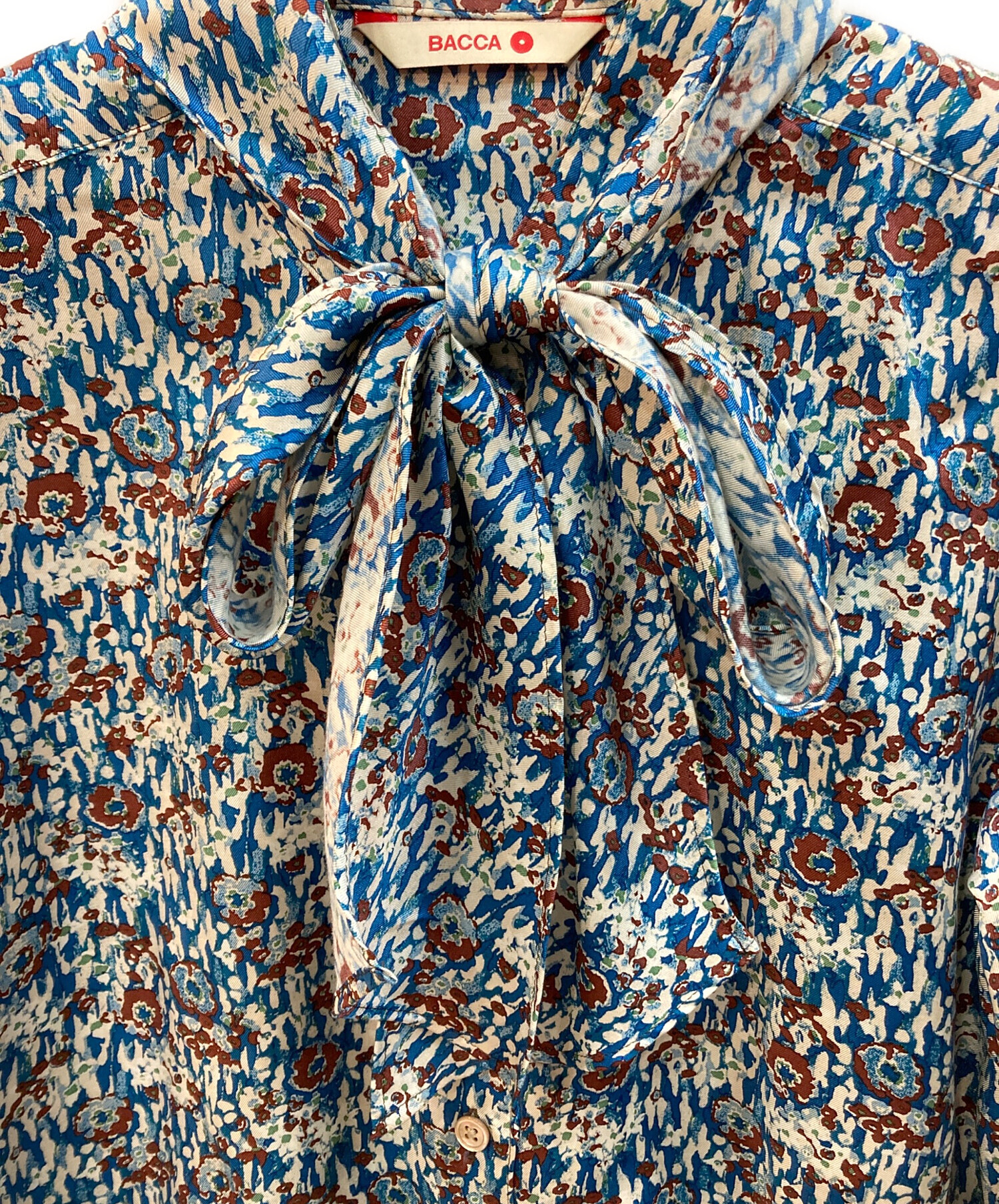 BACCA バッカ ブラウス S 青 【古着】【中古】【送料無料】 BACCA - BACCA バッカ ブラウス S 青 【古着】【中古】【送料無料】の