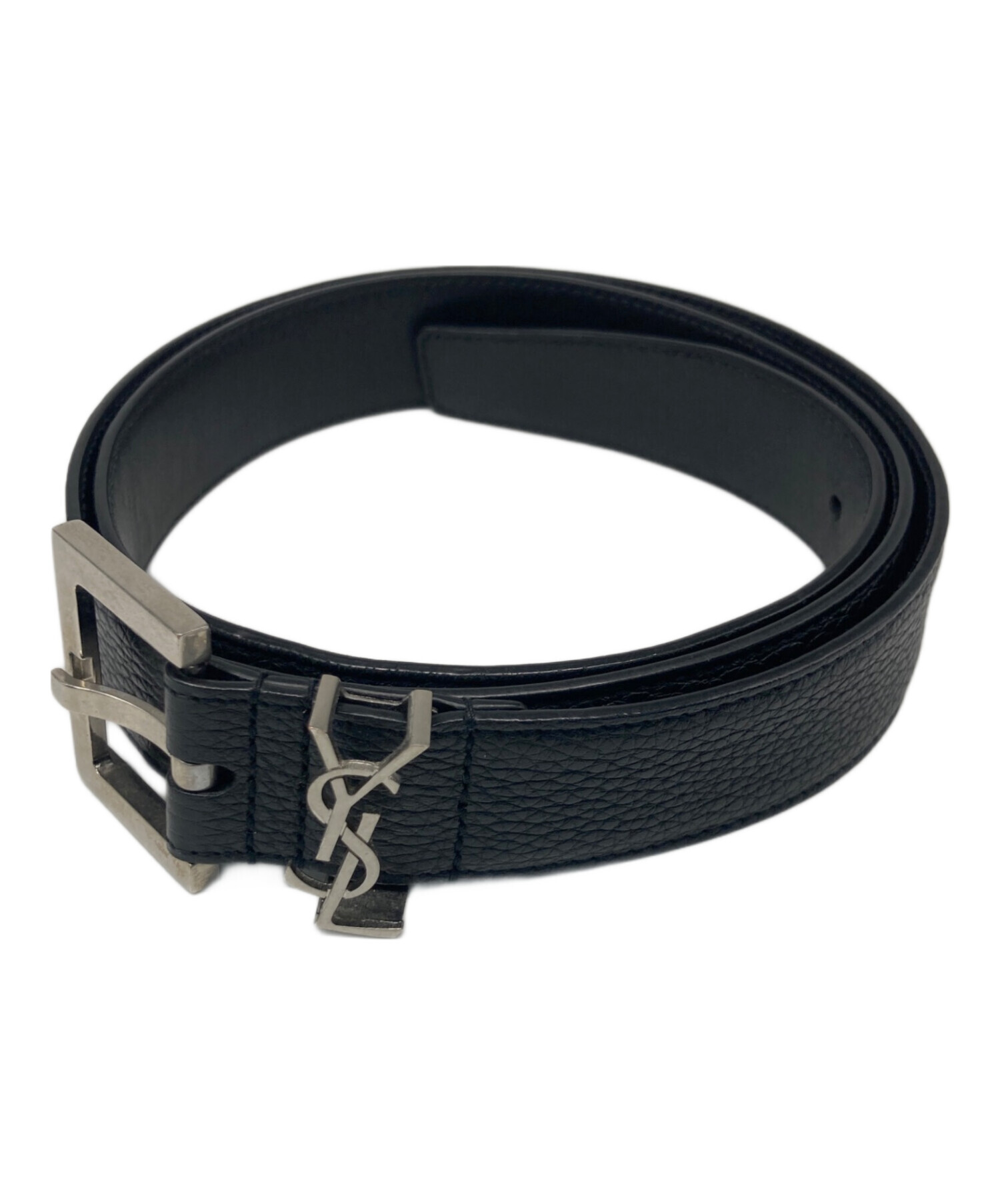 Saint Laurent Paris / スワロバックルレザーバックルベルト 中古・古着通販】Saint Laurent Paris (サンローランパリ) YSLロゴ