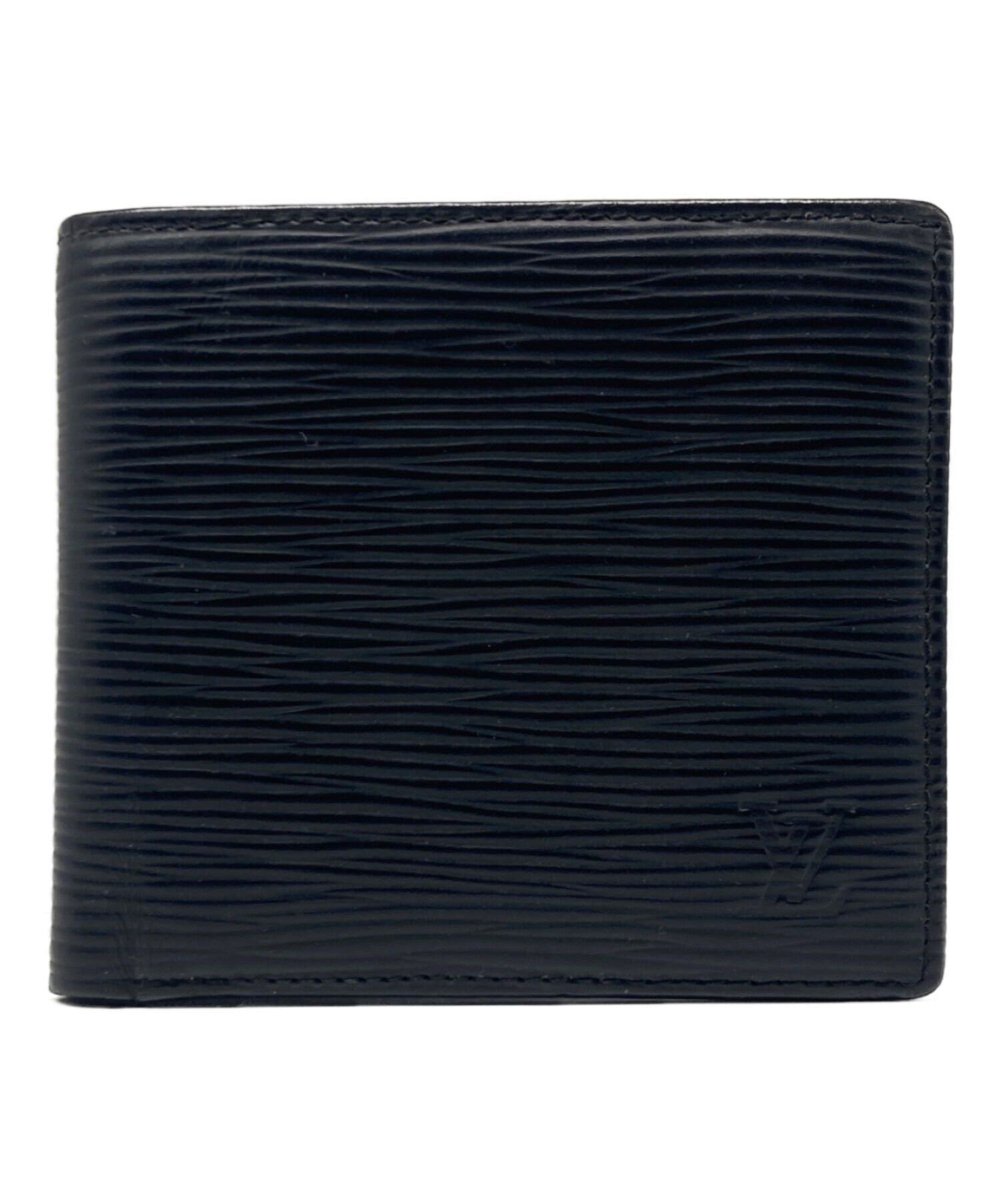 ルイヴィトン　二つ折り財布 中古・古着通販】LOUIS VUITTON (ルイ ヴィトン) 2つ折り財布 ブラック