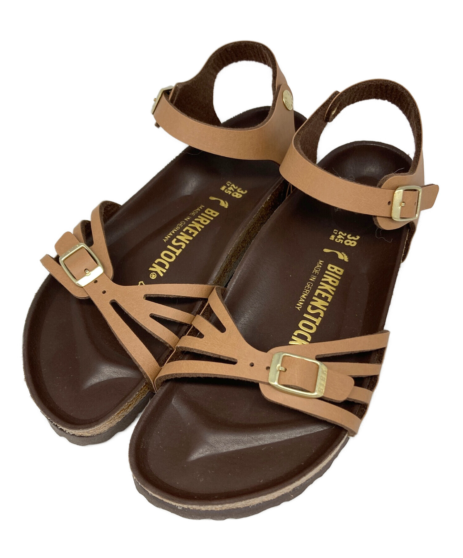 【新品未使用】BIRKENSTOCK ブラウン ストラップサンダル 中古・古着通販】BIRKENSTOCK (ビルケンシュトック) サンダル ブラウン