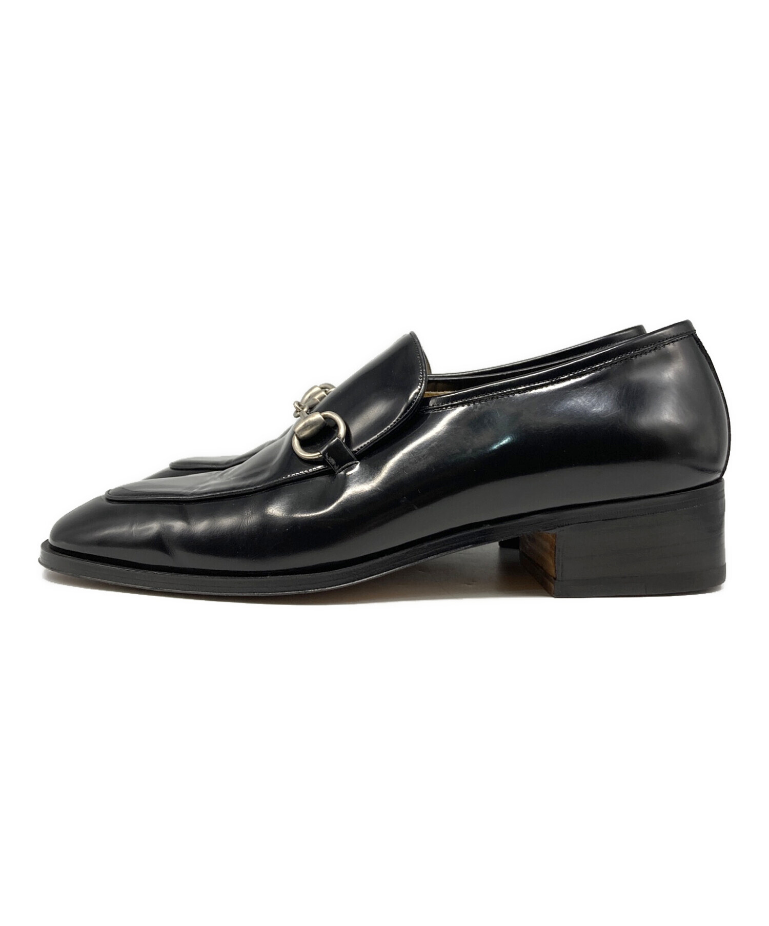【GUCCI】グッチ ホースビットローファー ブラック EU42E 未使用新品 中古・古着通販】GUCCI (グッチ) ホースビットローファー ブラック