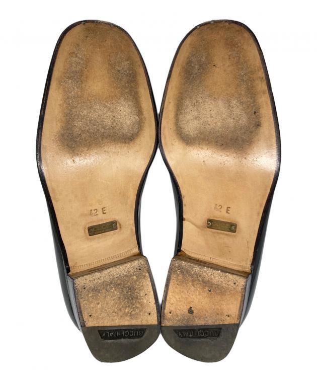 中古・古着通販】GUCCI (グッチ) ホースビットローファー ブラック