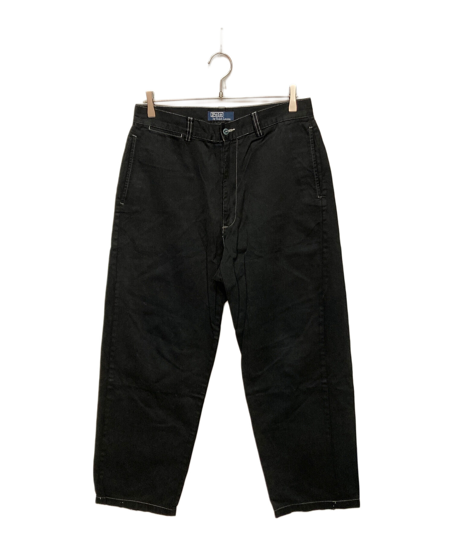 D*ロ様 80s Polo Ralph lauren USA製 チノパンツ 黒 中古・古着通販】POLO RALPH LAUREN (ポロ・ラルフローレン) チノパン