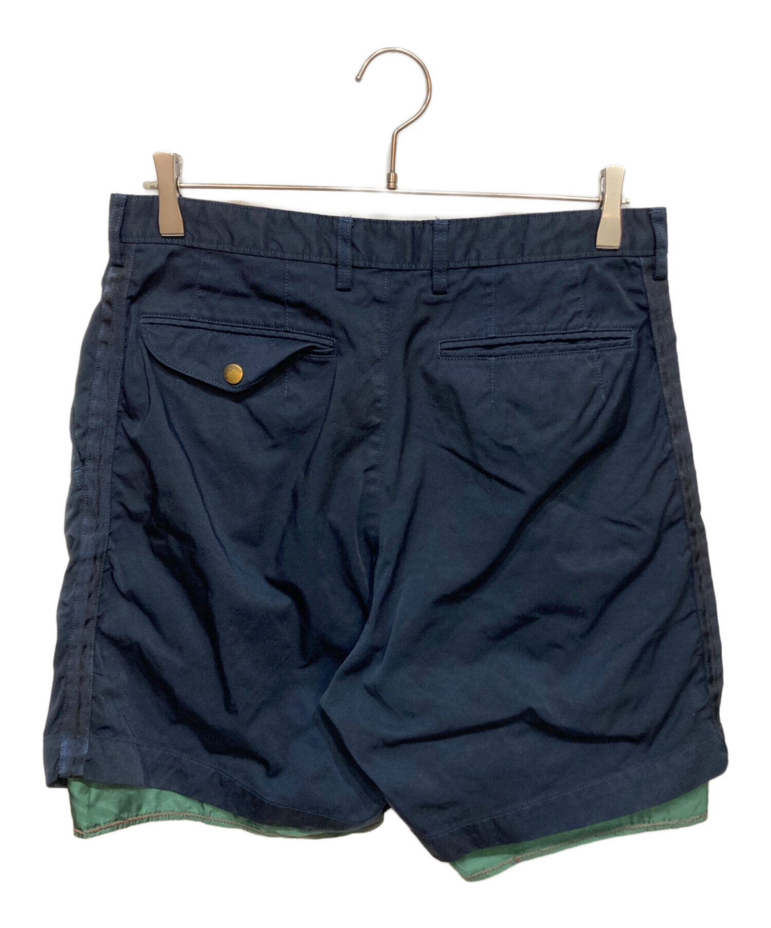 中古・古着通販】KOLOR (カラー) チノクロスショーツ ネイビー サイズ
