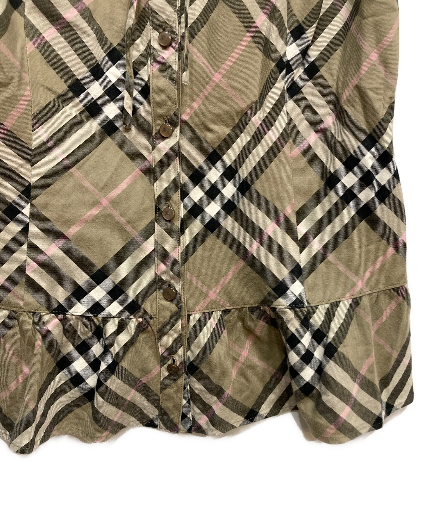 新品タグ付 バーバリーロンドン チェックシャツ 164 レディースXS相当 中古・古着通販】BURBERRY LONDON (バーバリーロンドン) チェック