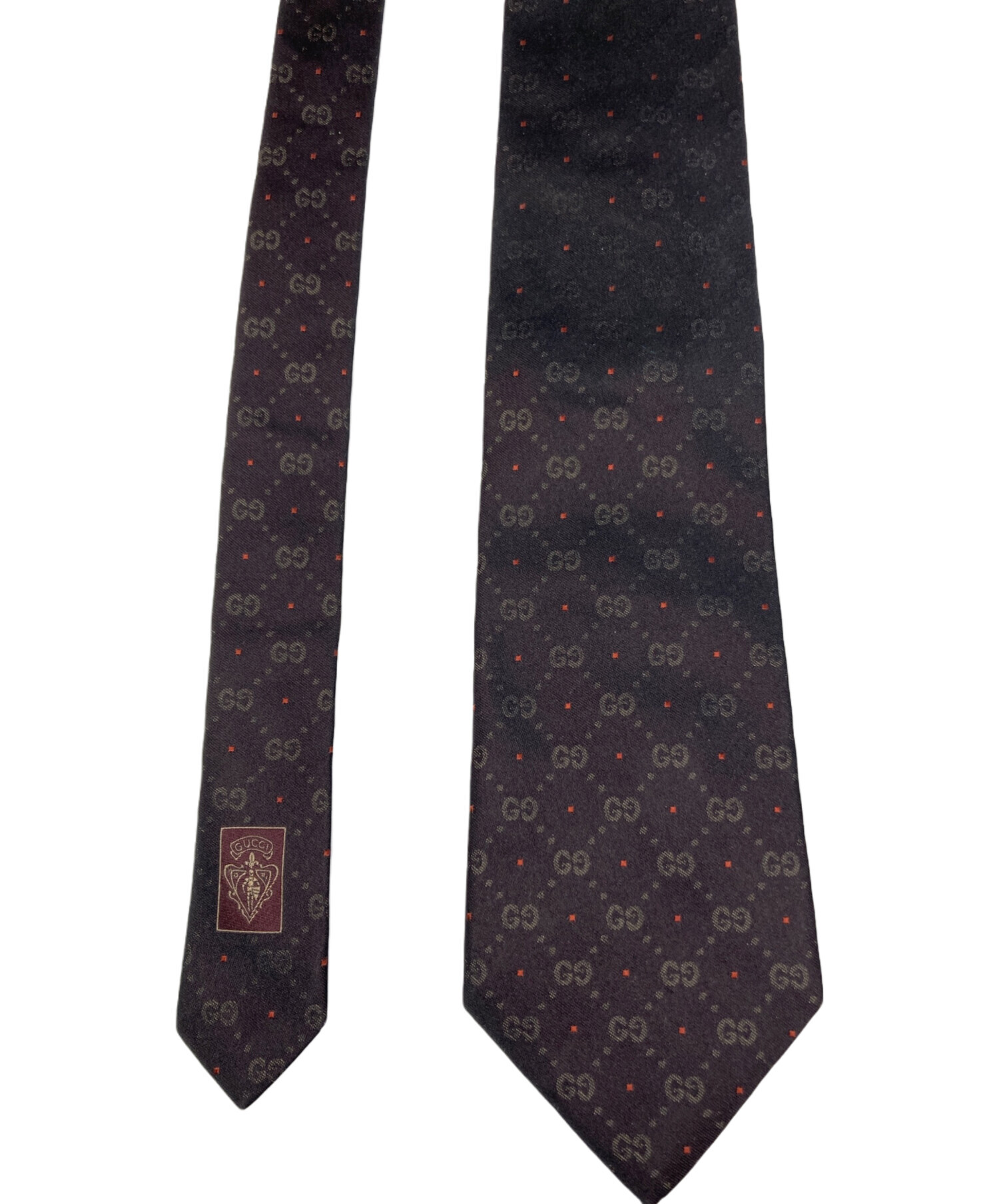 中古・古着通販】GUCCI (グッチ) GG柄ネクタイ ブラック サイズ:表記