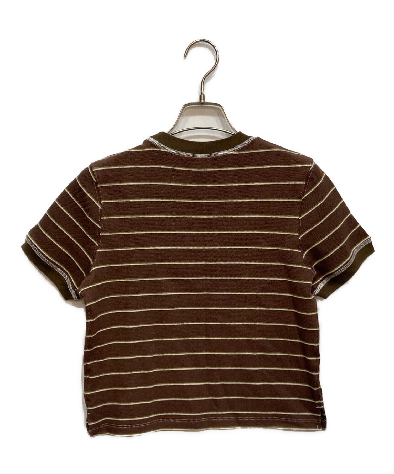 中古・古着通販】TODAYFUL (トゥデイフル) Border Ringer Tee ブラウン