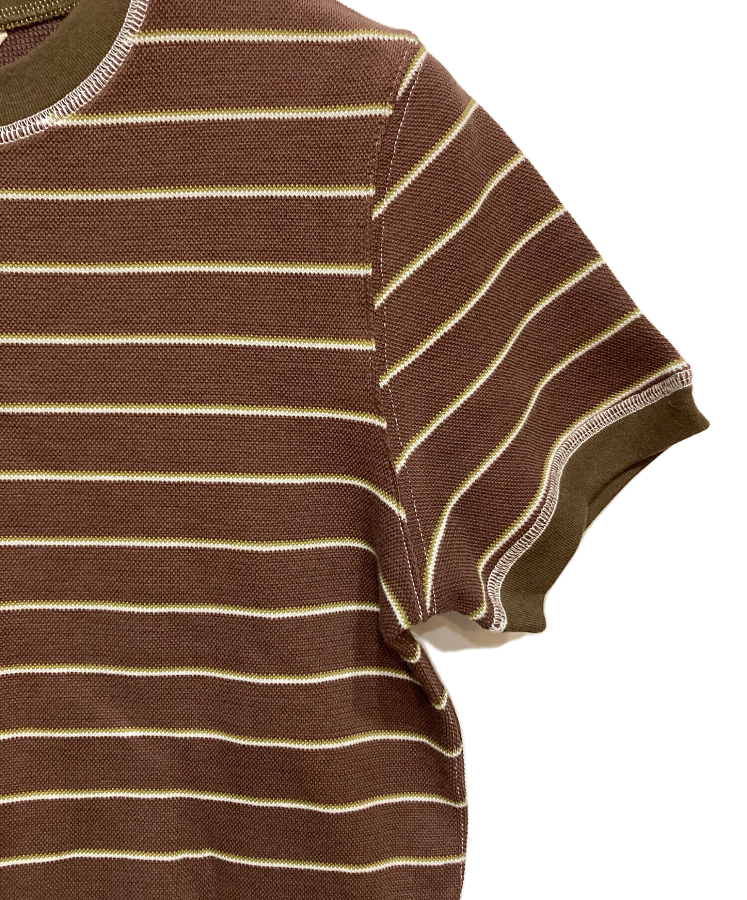 中古・古着通販】TODAYFUL (トゥデイフル) Border Ringer Tee ブラウン
