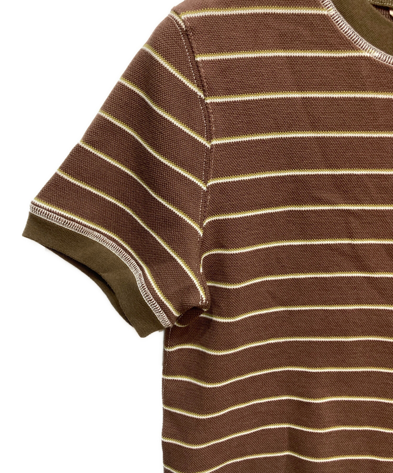中古・古着通販】TODAYFUL (トゥデイフル) Border Ringer Tee ブラウン