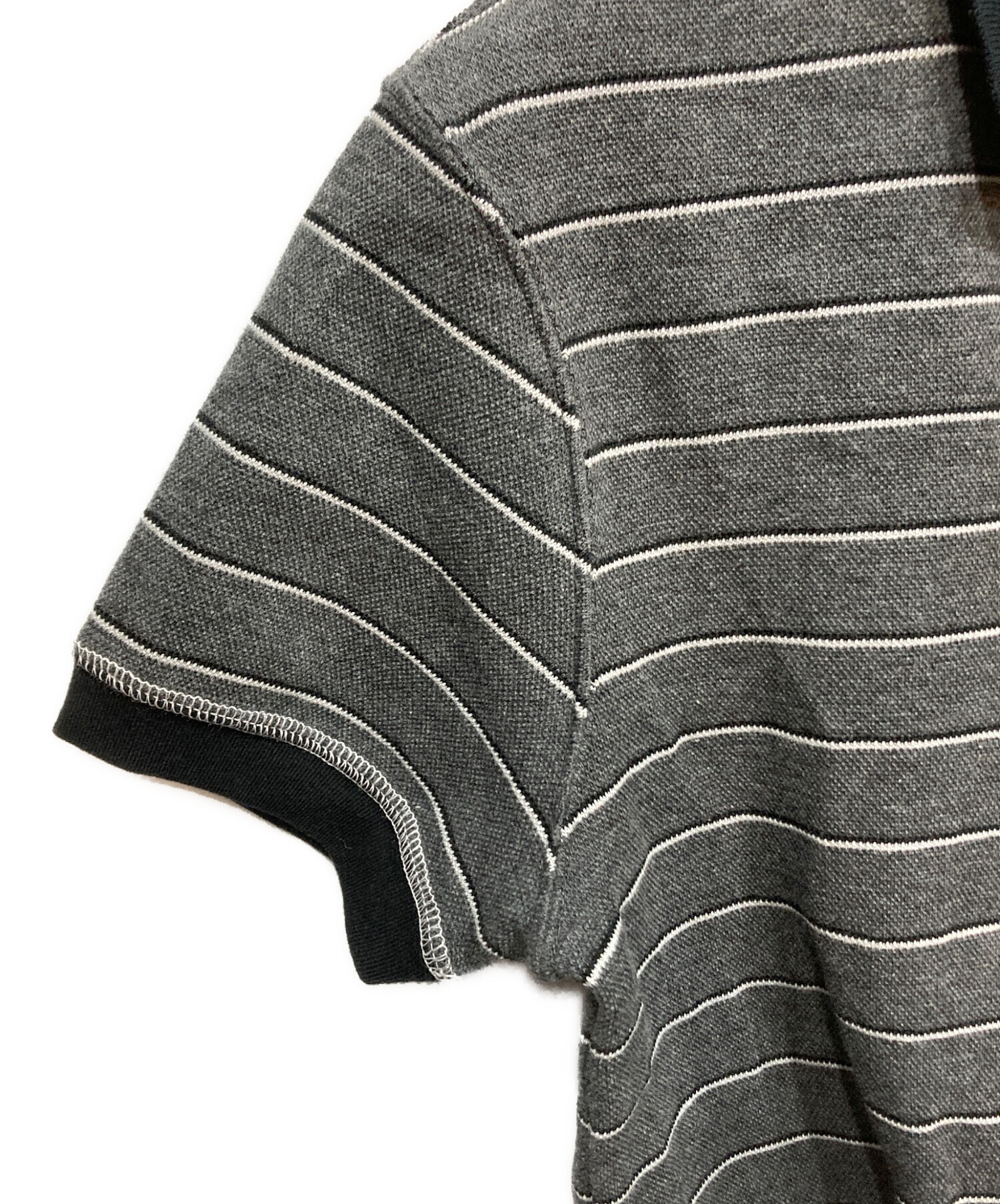中古・古着通販】TODAYFUL (トゥデイフル) Border Polo Tops グレー