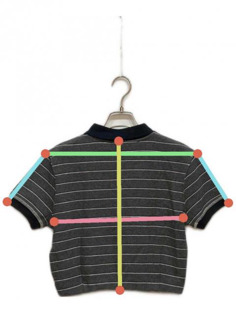 中古・古着通販】TODAYFUL (トゥデイフル) Border Polo Tops グレー