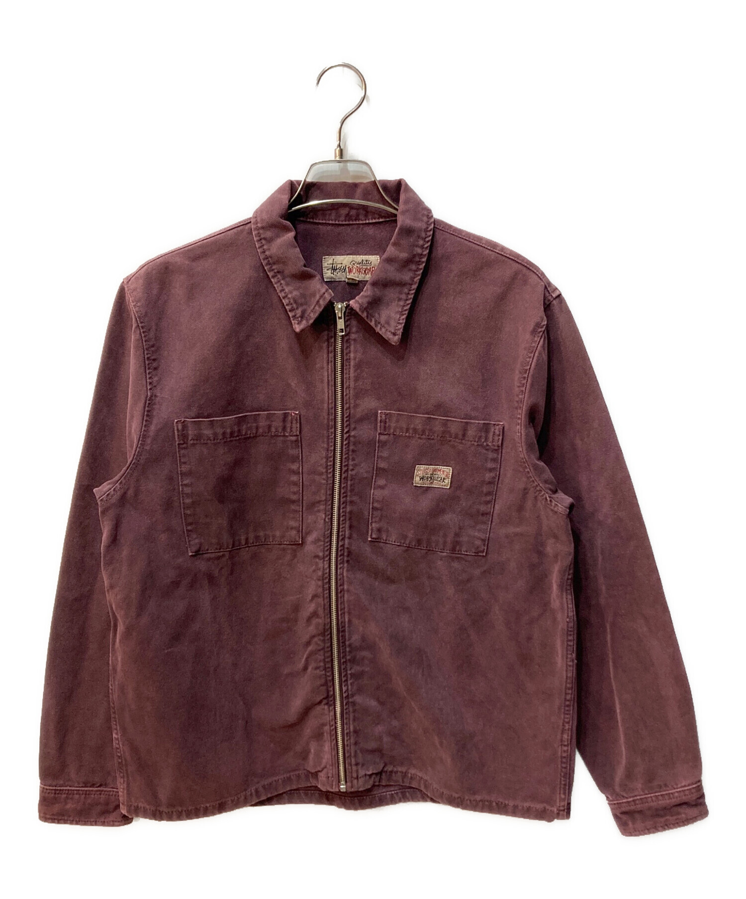 中古・古着通販】stussy (ステューシー) Washed Canvas Zip Shirt